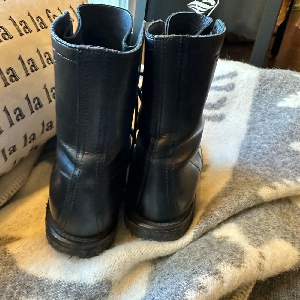 Saint Laurent Black Combat Boots Leather - Picture 7 of 7